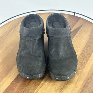 Merrell Black Suede Performance Footwear Clogs With Studded Details Womens